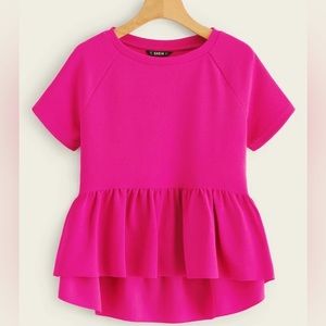 High-Low Ruffled Top